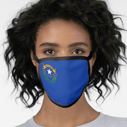 State Flag of Nevada Face Mask (Worn Her)