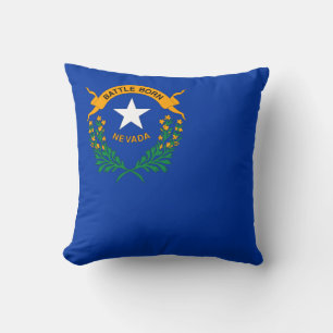 State Flag of Nevada Throw Pillow