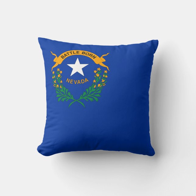 State Flag of Nevada Throw Pillow (Front)