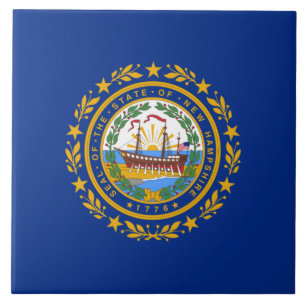 State Flag of New Hampshire Ceramic Tile