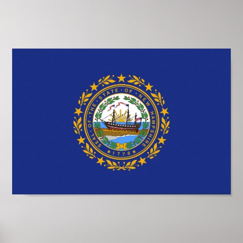 State flag of New Hampshire Poster