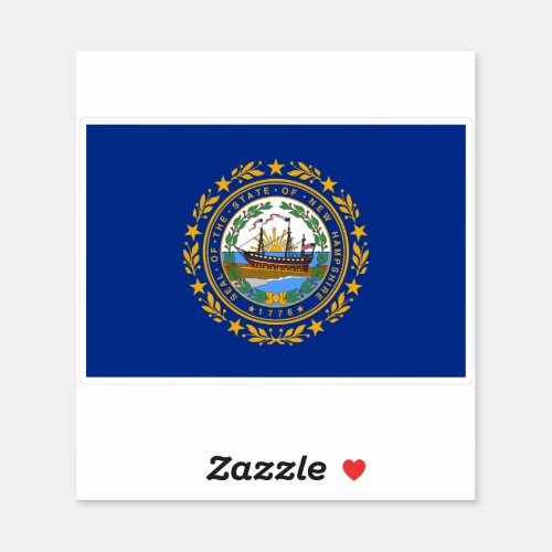 State flag of New Hampshire Sticker