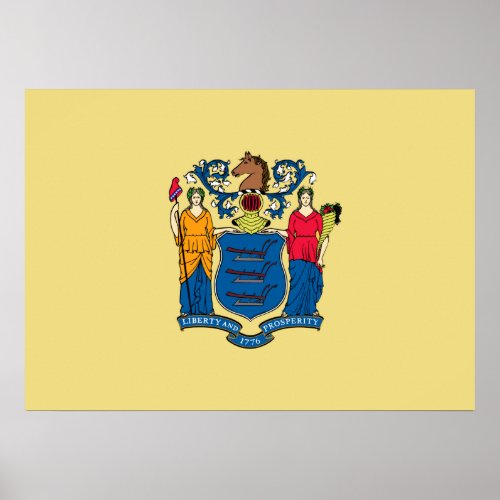 State Flag of New Jersey Poster