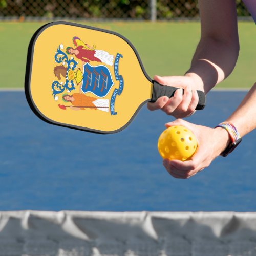 State Flag of New Jersey USA Pickleball Paddle