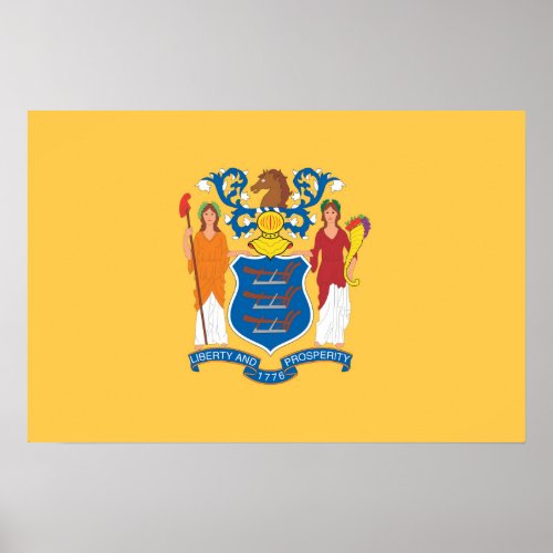 State Flag of New Jersey USA Poster