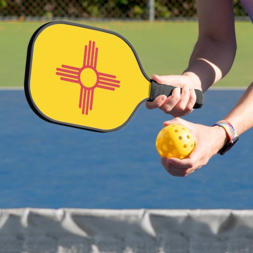 State Flag of New Mexico USA Pickleball Paddle