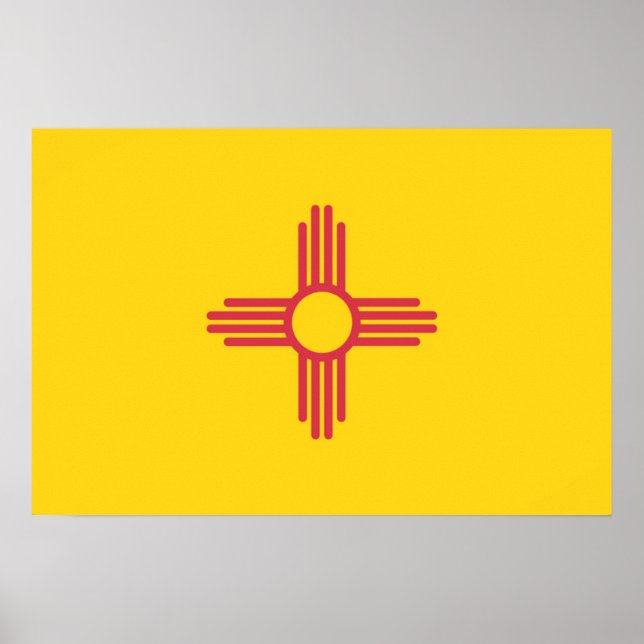 State Flag of New Mexico, USA Poster (Front)