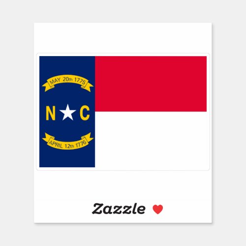 State flag of North Carolina Sticker