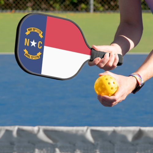 State Flag of North Carolina USA Pickleball Paddle