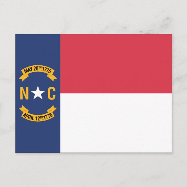 State Flag of North Carolina, USA Postcard (Front)