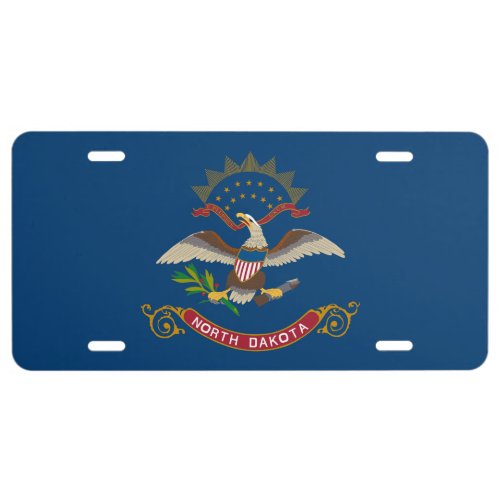 State Flag of North Dakota License Plate