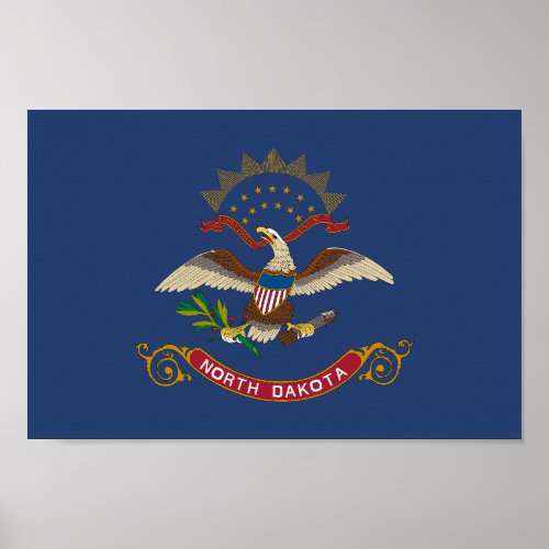 State flag of North Dakota Poster