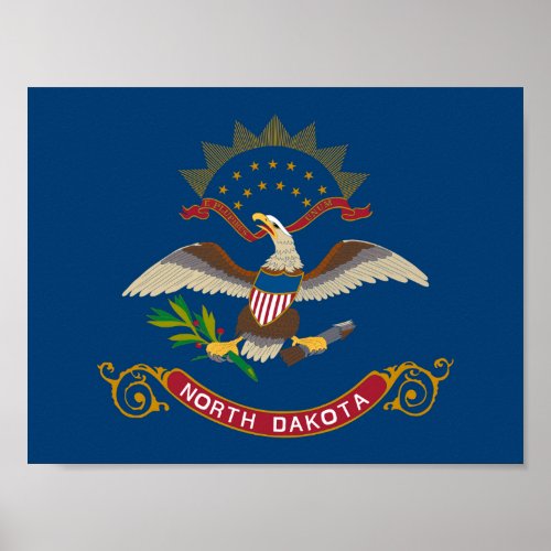State Flag of North Dakota Poster