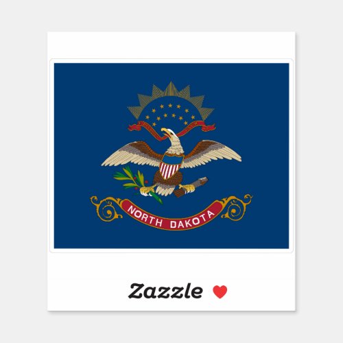 State flag of North Dakota Sticker