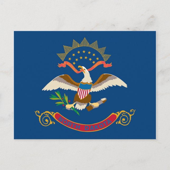 State Flag of North Dakota, USA Postcard (Front)