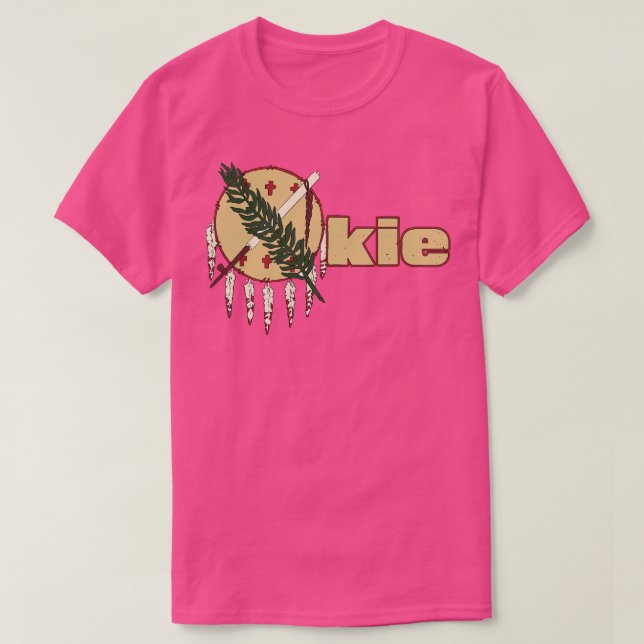 State Flag of Oklahoma Graphic Okie T-Shirt (Design Front)