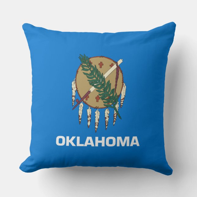 State Flag of Oklahoma Throw Pillow (Front)
