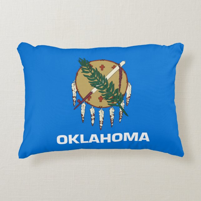 State Flag of Oklahoma, USA Accent Pillow (Front)