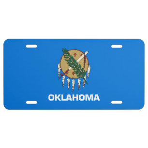 State Flag of Oklahoma, USA License Plate