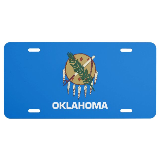 State Flag of Oklahoma, USA License Plate (Front)
