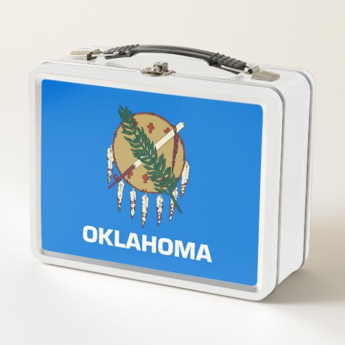 State Flag of Oklahoma USA Metal Lunch Box