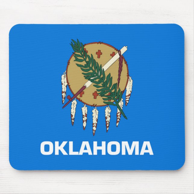 State Flag of Oklahoma, USA Mouse Pad (Front)