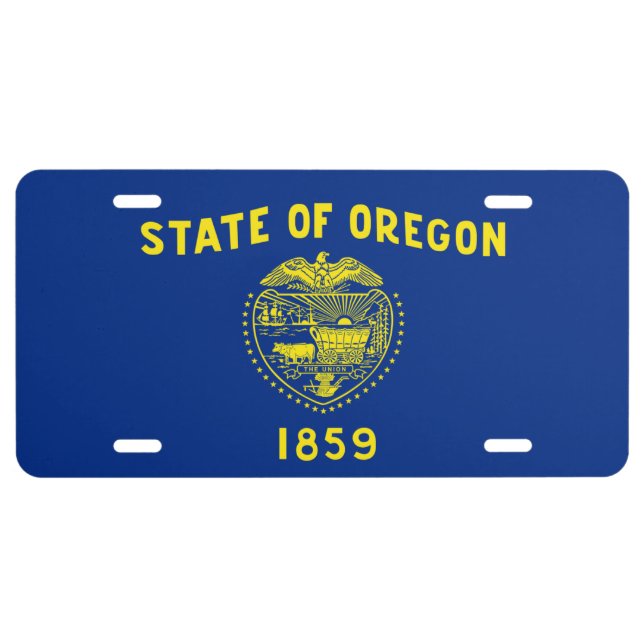 State Flag of Oregon License Plate (Front)