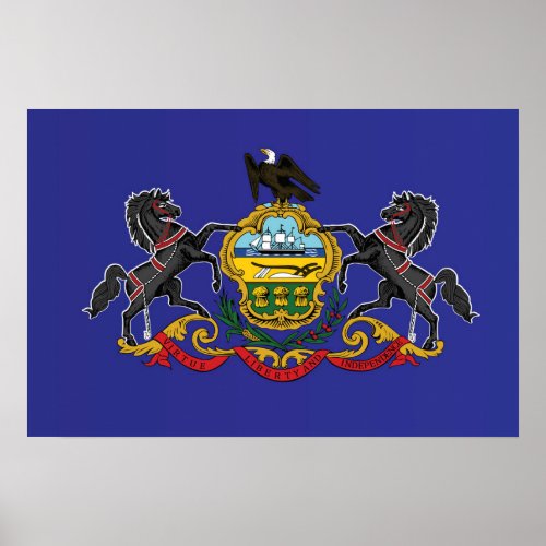 State Flag of Pennsylvania USA Poster