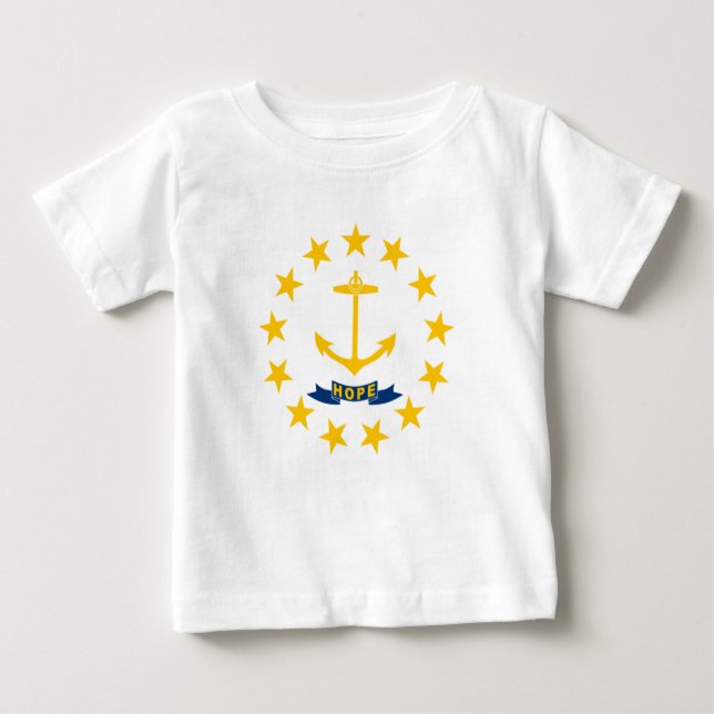 State Flag of Rhode Island Baby T-Shirt (Front)