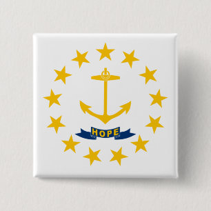 State Flag of Rhode Island Button