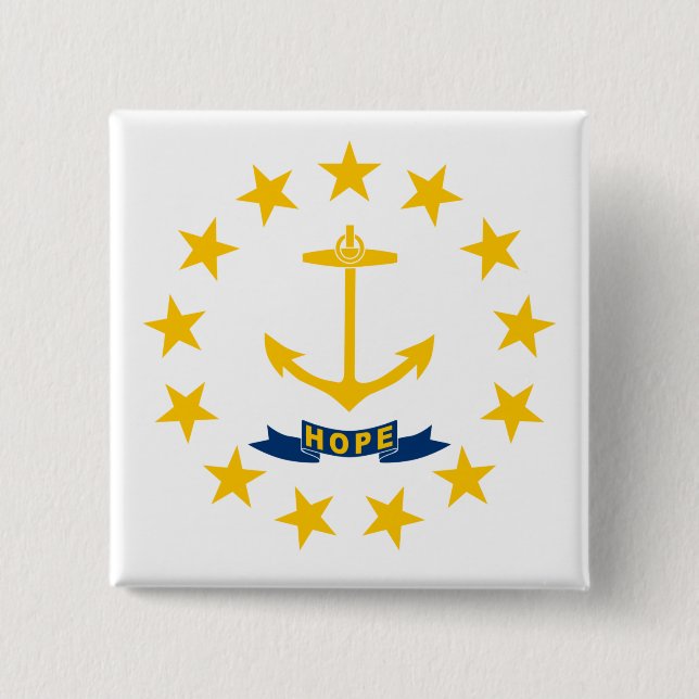 State Flag of Rhode Island Button (Front)