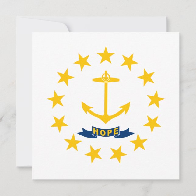 State Flag of Rhode Island Card (Front)