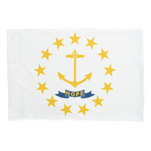 State Flag of Rhode Island Pillow Case (Front)