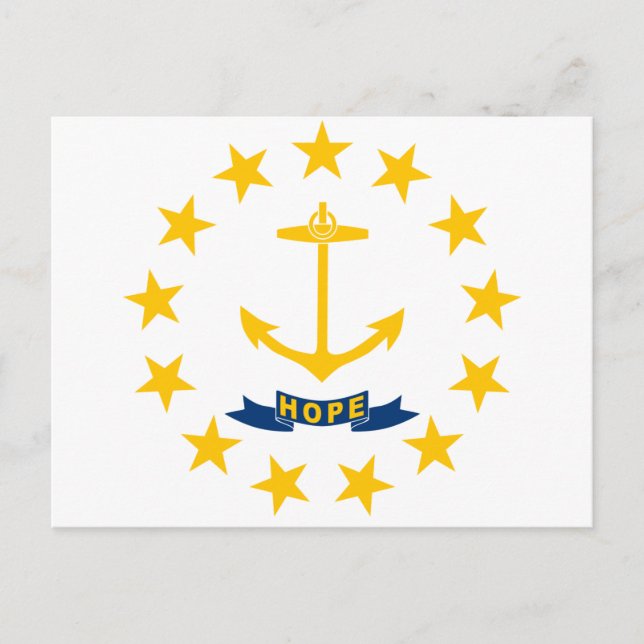 State Flag of Rhode Island Postcard (Front)