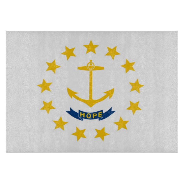 State Flag of Rhode Island, USA Cutting Board (Front)