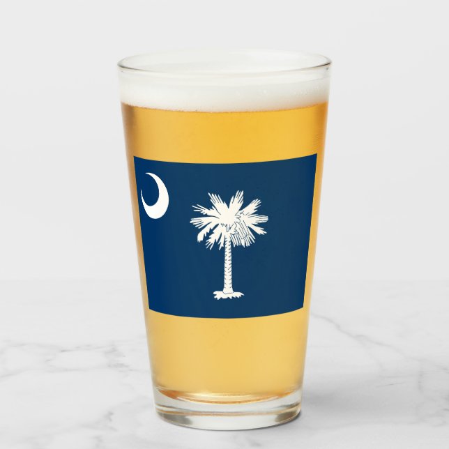 State Flag of South Carolina Glass (Front Filled)
