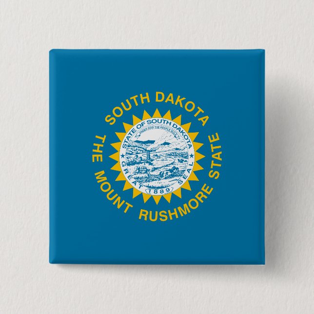 State Flag of South Dakota Button (Front)