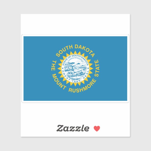 State flag of South Dakota Sticker (Sheet)