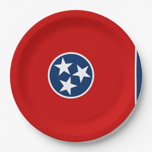 State Flag of Tennessee Paper Plates (Front)