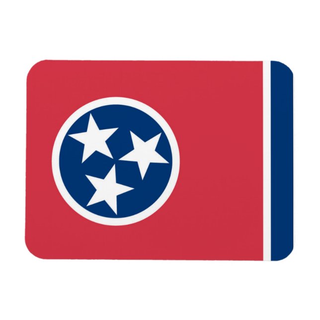 State Flag of Tennessee, USA Magnet (Horizontal)