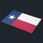 State Flag of Texas Placemat<br><div class="desc">This flag of the proud Lone Star State of Texas is made to code using the exact shades of the colors of red, white and blue of the flag of the United States of America. It is perfect on a placemat</div>