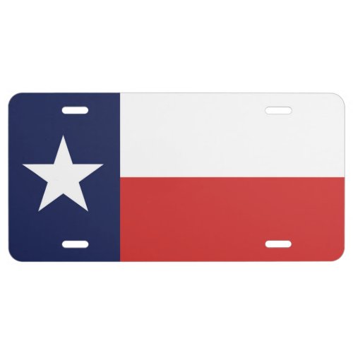 State Flag of Texas USA License Plate