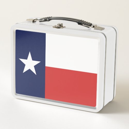 State Flag of Texas USA Metal Lunch Box