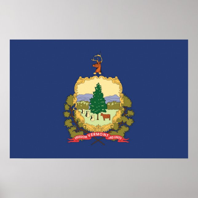 State Flag of Vermont, USA Poster (Front)