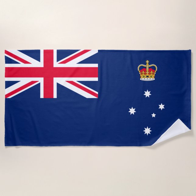 State Flag of Victoria (Australia) Beach Towel (Front)