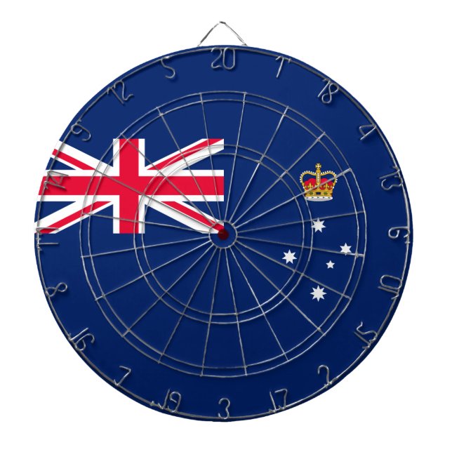 State Flag of Victoria (Australia) Dart Board (Front)