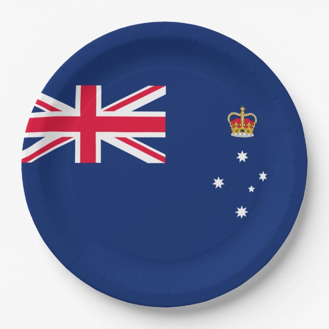 State Flag of Victoria (Australia) Paper Plates (Front)