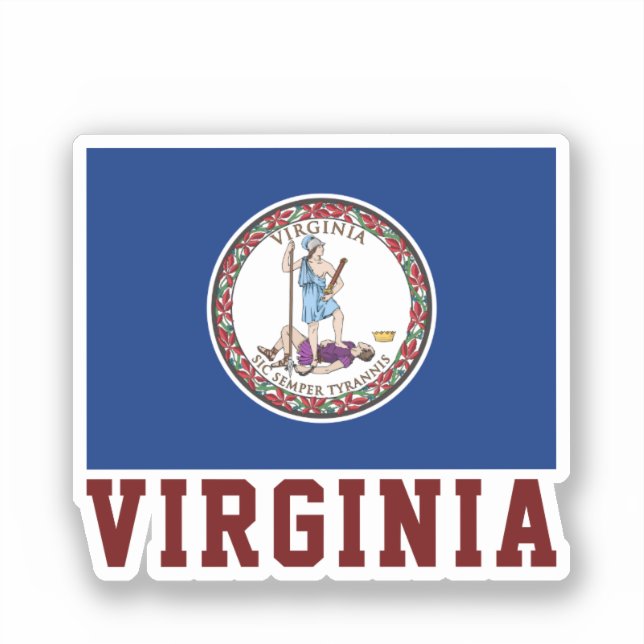 State Flag of Virginia Sticker (Front)