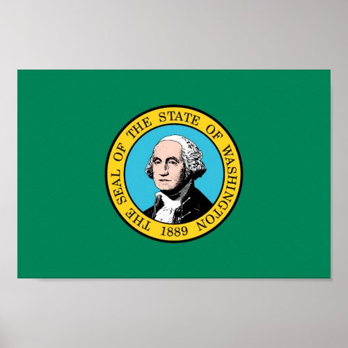 State flag of Washington Poster