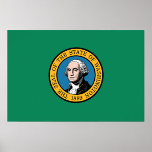 State Flag of Washington, USA Poster
